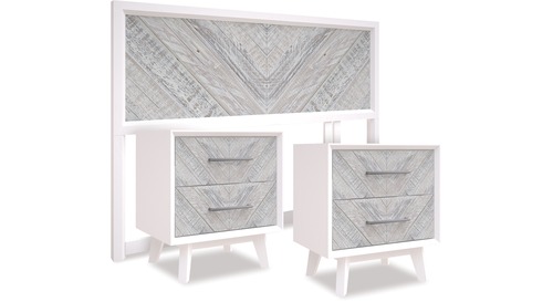 Sea Breeze Headboard - Queen/King & Bedsides x 2 Sea Breeze Headboard - Queen/King & Bedsides x 2